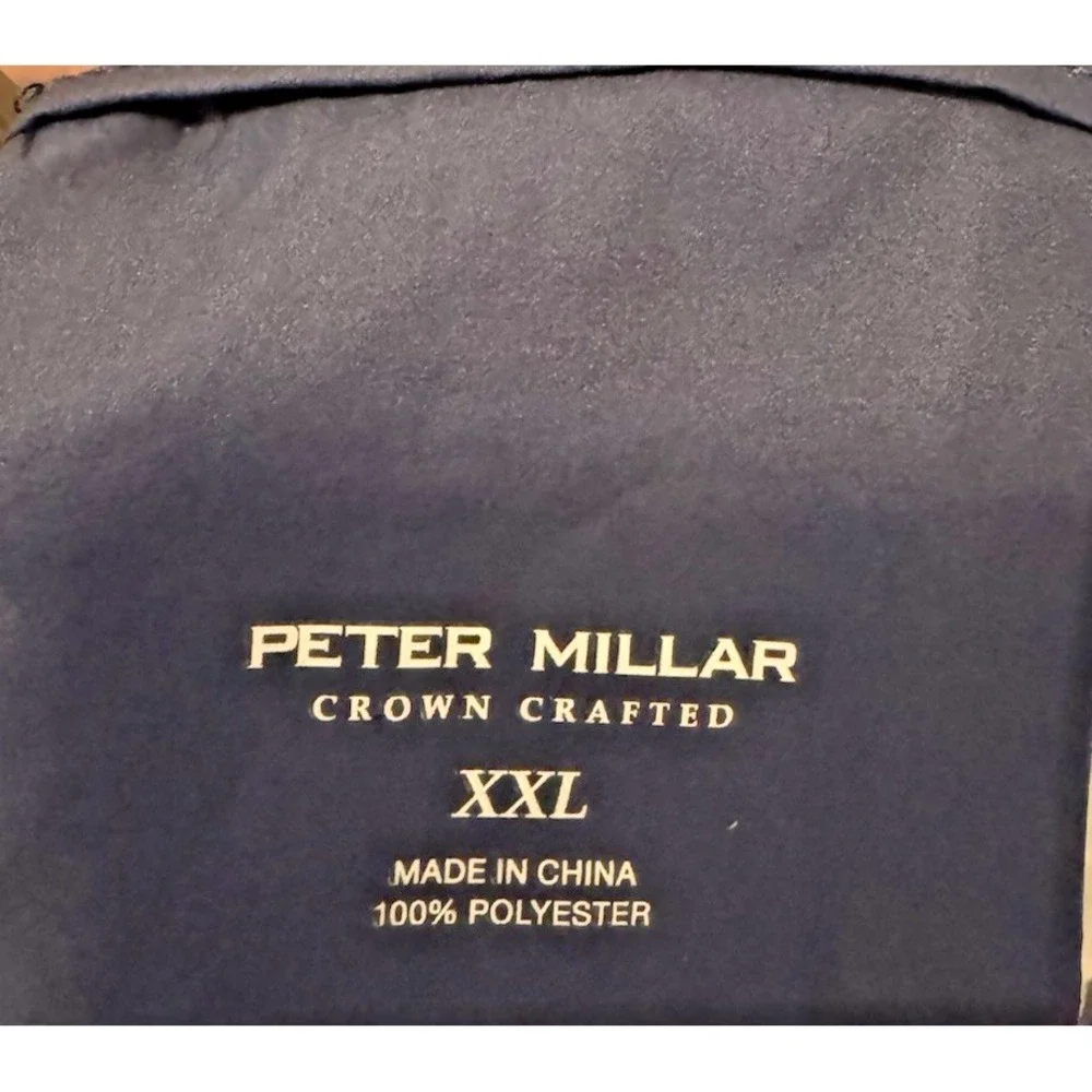 Peter Millar Men's Blue Logo Shorts Beach Athletic Swim Trunk Netting SZ XXL 2XL